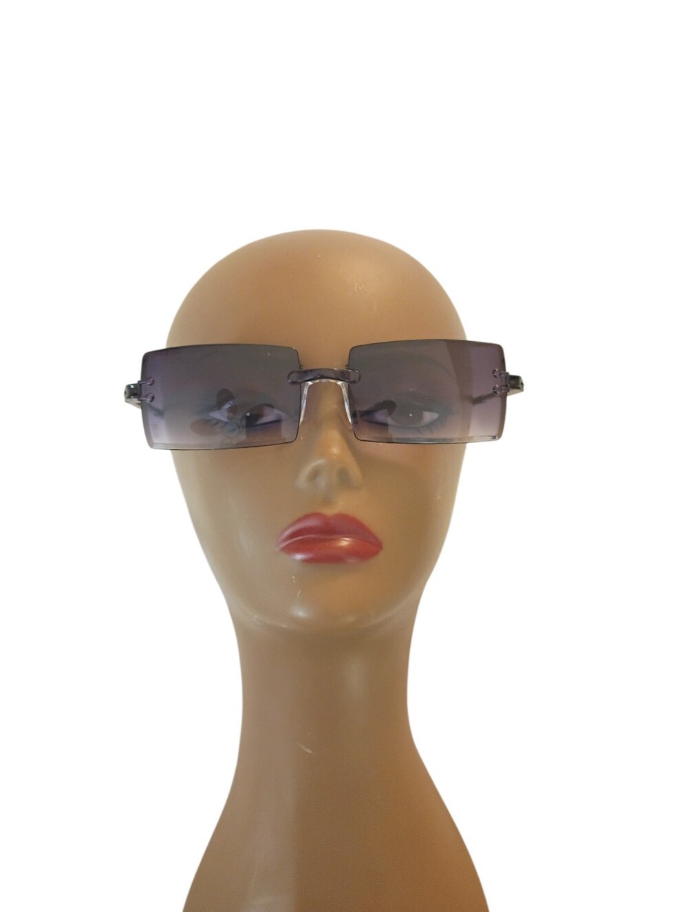 Purple gradient rimless sunglasses Y2K